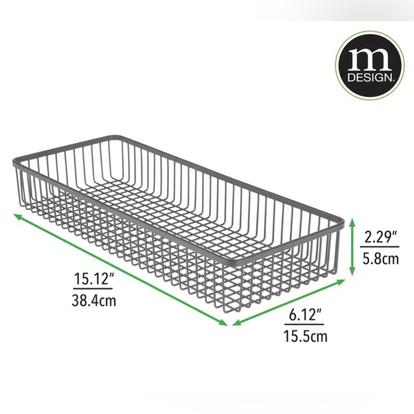 mDesign metal farmhouse storage bin containers set of 4. NWOT - Picture 3 of 6